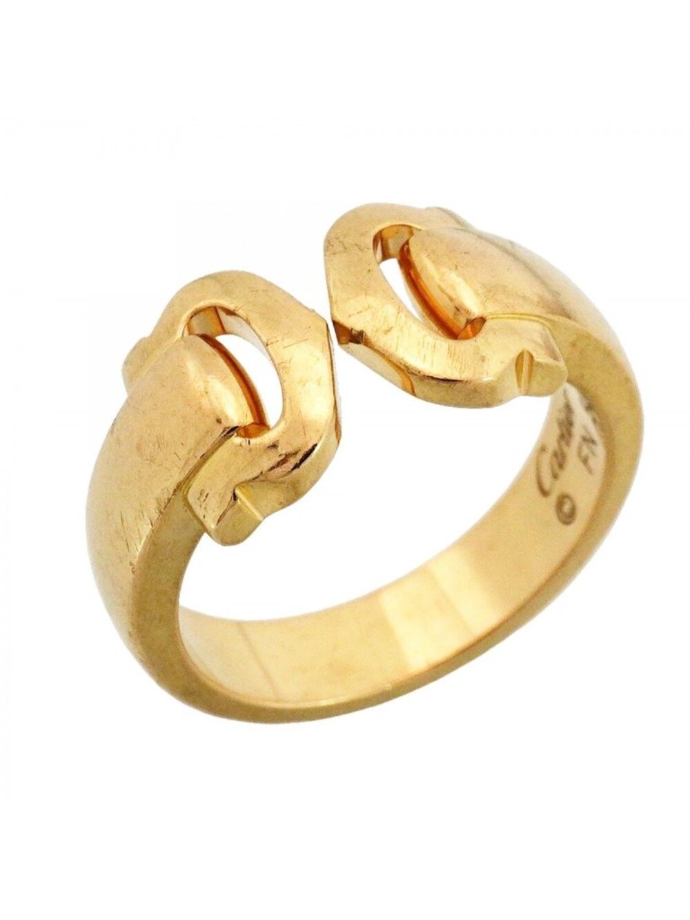 Cartier Ring 2C Boucles 18k Yellow Gold